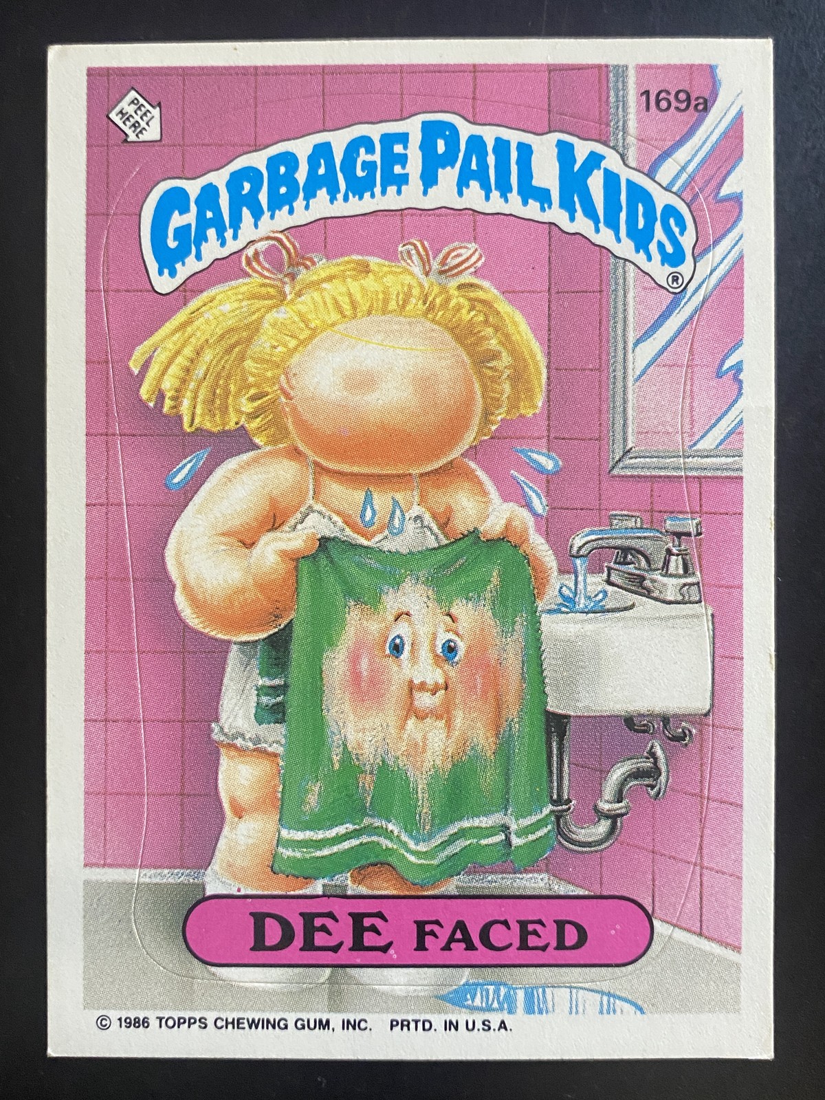 1986 Topps Garbage Pail Kids Series 5 #169a Dee Faced