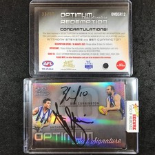 Espejo Select AFL Optimum Cunnington Anthony Stevens 2021 doble firma 33/50