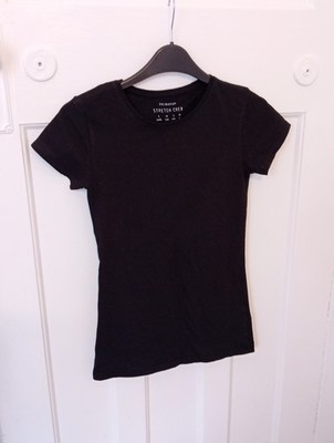 Damen schwarzes T-Shirt Größe 6 Primark