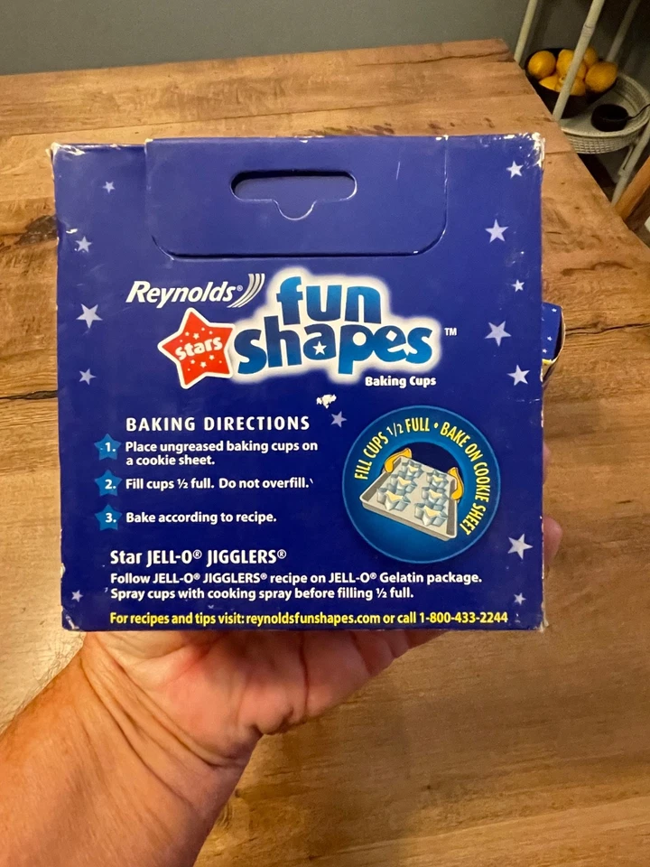 Tazas para hornear Reynolds de colección, forma divertida, estrellas, papel de aluminio, tazas para hornear, 3 cajas NUEVO Foto 2 de 3