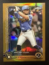2025 Topps Chrome Update Caleb Durbin RC GOLD REFRACTOR 21/50 *JERSEY NUMBER*