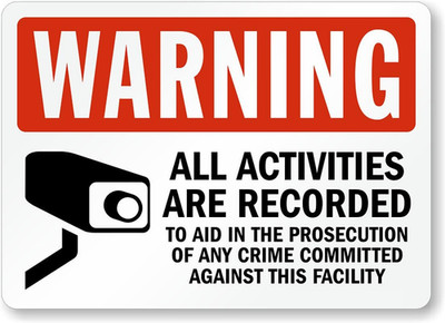Warning Aluminum Sign Weatherproof Metal Outdoor 8x12 Inches Durable