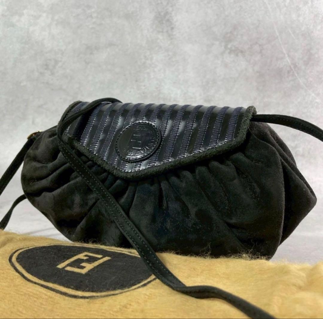 FENDI Shoulder Bag Black Vintage Authentic From Japan used