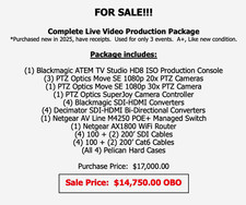 Blackmagic, PTZ Optics, Netgear Video Production Package