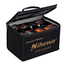 Lipo Safe Bag Fireproof Explosionproof Battery Bag Organizer - Large Capacity
