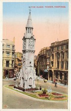 The Clock Tower Hastings c1946 Postcard (J612)