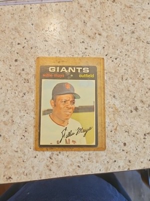Miscut Error Card 1971 Topps Willie Mays #600 Unique Very MC Rare Oddball Giants