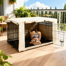 Dog Crate Cover 30.0" L X 19.0" W X 21.0" H with Breathable Mesh, Durable Heavy