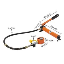 10T Hydraulic Ram Cylinder Jack Low Profile Porta Power Ram Single-Acting Mini J