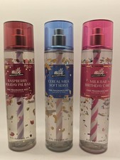 Bath  Body Works Fine Fragrance Mist Milk Collection set of 3, 8oz Bottles