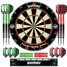 Winmau Darts Masters Pro Premium Bristle Dartboard Set Includes Dart Board,...