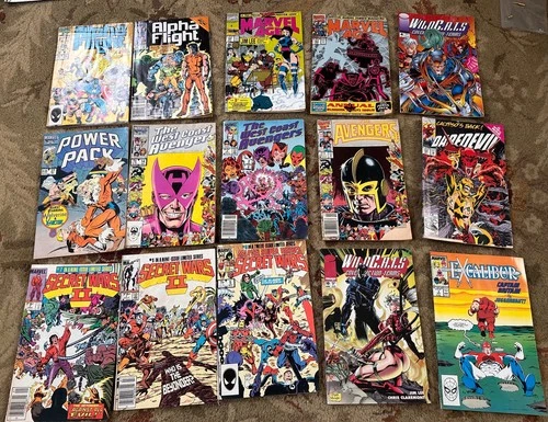 Lot Of 85+ Vintage Comic Books Spider man, X- men & More VG