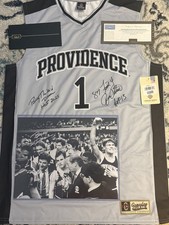 PROVIDENCE BASKETBALL BILLY DONOVAN & RICK PITINO SIGNED Jersey + Photo Panini