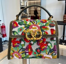 Valentino Mini Vsling Embroidered Handbag With Jewel Logo - BNWT