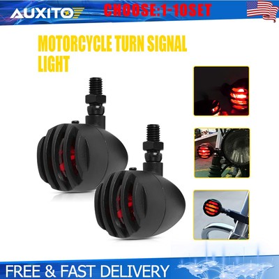 Durable Universal Motorcycle Brake Turn Signal Indicator Blinker Red Light 2-10X