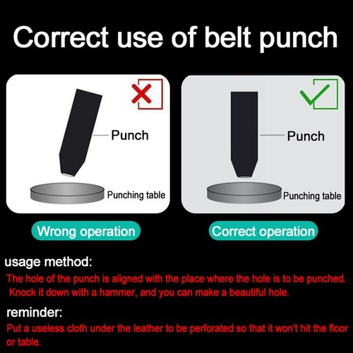 Belt Hole Punchers Belt Hole Puncher Galvanized High Quality Round Mouth - Afbeelding 21 van 24