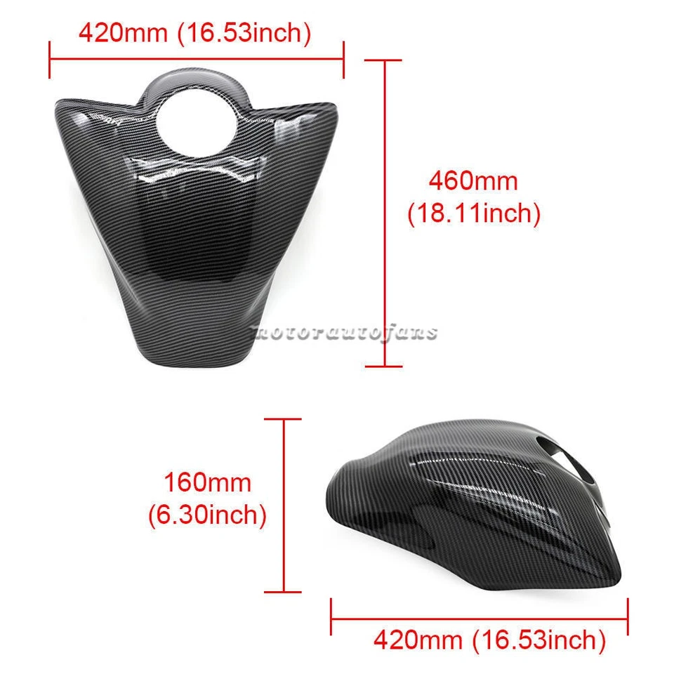 For Yamaha YZF R6 Full Gas Tank Cover Fairing Carbon Fiber Color Twill 2017-2020 - Image 2 of 4