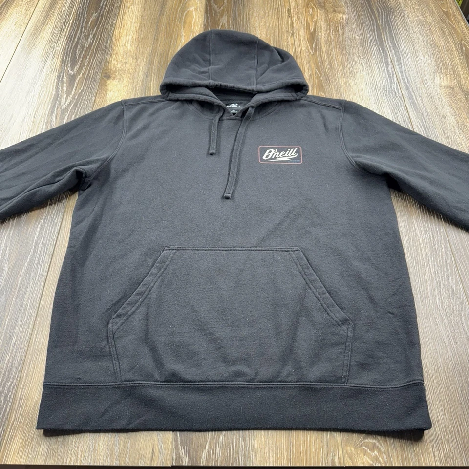 Sudadera con Capucha Oneill De Colección Para Hombres L Negra Surf Patín Playa Y2K Logo Suéter Foto 3 de 4