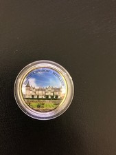 Farbmünzen Europas Schottland Balmoral Castle auf 2 Euro Münze vergoldet von BTN