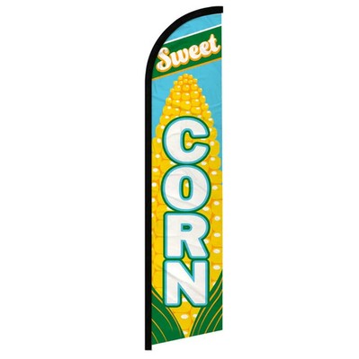 Sweet Corn Full Curve Windless Swooper Flag Fair Food Corn Flag