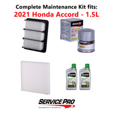 2021 Honda Accord 1.5L Complete Cabin, Air & Oil Filter Kit (0W-20)
