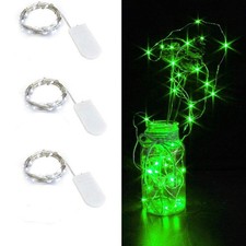 3 Pack Fairy Lights Battery Operated 6.6ft 20 LED Mini String Lights Silver W...
