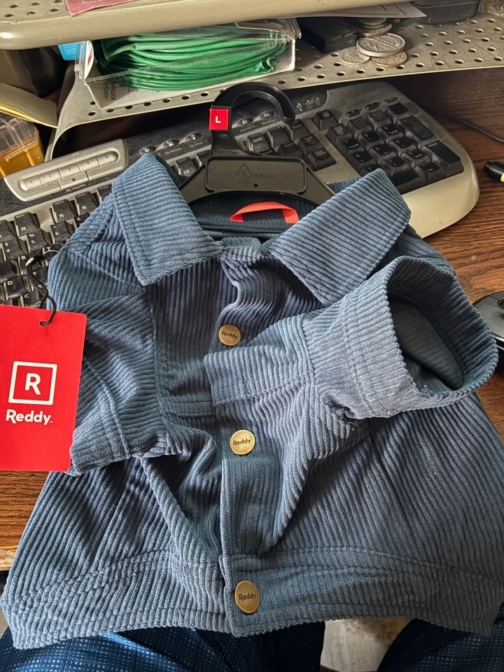 Chaqueta Reddy Dog L Azul Nueva con Etiquetas 17"-19" Foto 3 de 4