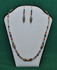 Handmade Set:  Tigers Eye w/Carnelian, Lapis ...
