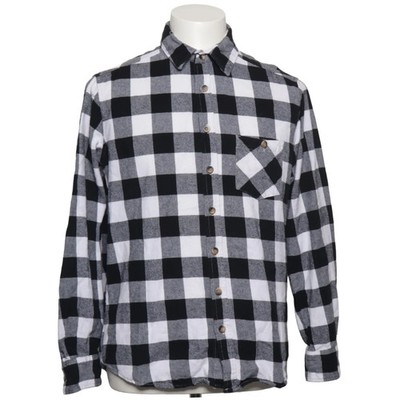 Identic, Flanellhemd, Größe: M, Schwarz/Weiß, Karo, Flanell, Herren #z5g