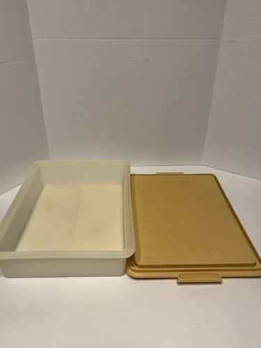 Vintage Tupperware 9x13 Blech Kuchenheber Träger Ernte Gold 623-2 622-5