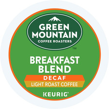 Lot NIB 144 Kcup Green Mountain Coffee Breakfast Decaf Light Roast Pod Free Ship