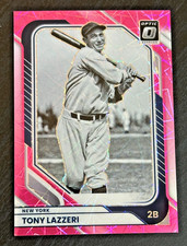 2026 Donruss Baseball Tony Lazzeri /79 Optic Pink Velocity NY Yankees Card #95