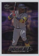 2023 Leaf Trinity Mega Box Steel Purple Lava 12/49 Ronald Acuna Jr Acuña 0rd2