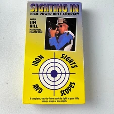 Sighting In VHS 1995 Instructional Rifle Accuracy Jim Hill Mail Order Video