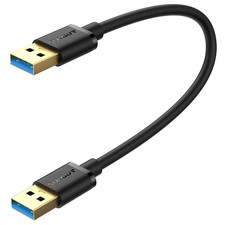 USB to USB Cable 1FT Short, USB 3.0 Type a Male to Type a Male Cable Data Transf