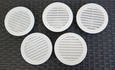 Lotto 5 GRIGLIA AERAZIONE ROTONDA Ø 100 MM BIANCA Muro aria ventilazione