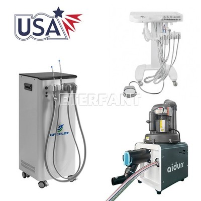 Mobile Cart Dental Delivery Unit System/Electric Suction Machine Vacuum System