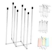 Foldable Baby Bottle Drying Rack   8-Pole Collapsible Bottle Organizer,