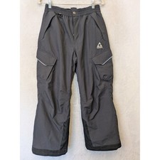 Gerry Snow Pants Kid's L 14/16 Gray Insulated Cargo Ski Snowboard Trousers