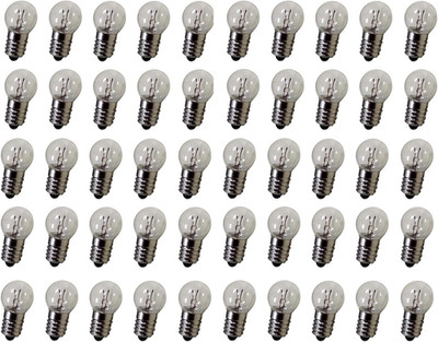 DC 50Pcs E10 12V 0.3A Wärmen Weiße Birnen-Glühlampe-Miniaturschrauben-Unterseite
