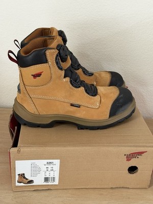 Red Wing 3261 Mens Waterproof~steel Toe Boot Nubuk BOA lacing Sz 12 W