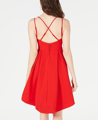 strapless open back dress Red Spaghetti Strap Sleeveless Solid Ruched Bodycon Slip Dress  Wear.Style
