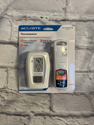 Acurite Wireless Thermometer Indoor Outdoor Time Clock 00418 NIB SEALED