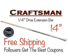 Craftsman  1/4 in Drive X 14 in. Long Extension Bar 1/4" X 14" CMMT43532