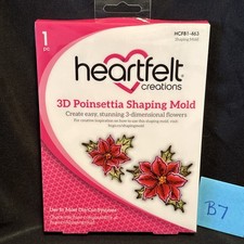 Heartfelt Creations 3D Poinsettia Shaping Mold HCFB1-463 Die-Cut Scrapbook B7