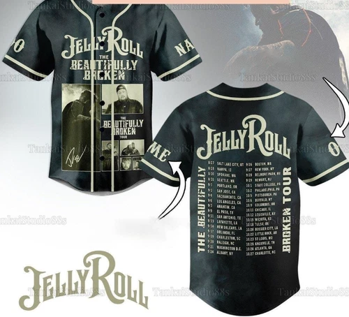 Jelly Roll Tour 2025 Baseball Jersey