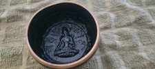 Metal Singing Bowl with Tibetan Script, Mallet Striker 2pc