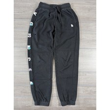 YoungLA Womens Black Floral Logo Jogger Sweatpants YLAW1283-W203 XS