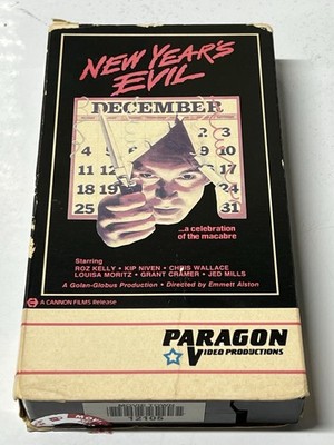 New Years Evil (Paragon VHS, 1984) Roz Kelly Kip Niven FREE SHIPPING