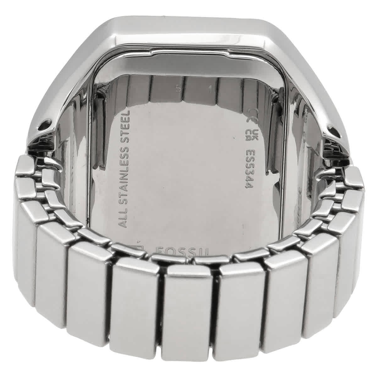 Fossil Raquel Watch Ring Quartz Silver Dial Ladies Watch ES5344